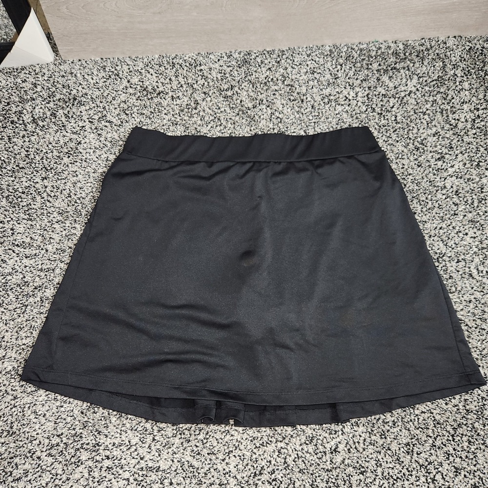 J.Crew Skort Skirt W/ Shorts Pleated Black Golf Tennis Athletic Running Womens M